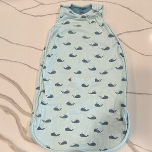 Woolino GUC 2-24mos Whale Print Sleep Sack for Kids - Light Blue